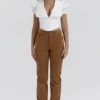 Apollo Tan Vegan Suede Trousers