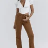 Apollo Tan Vegan Suede Trousers