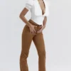 Apollo Tan Vegan Suede Trousers