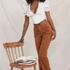Apollo Tan Vegan Suede Trousers