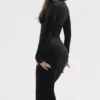 Arabella Black Velvet Corset Dress