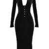 Arabella Black Velvet Corset Dress