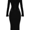 Arabella Black Velvet Corset Dress
