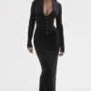 Arabella Black Velvet Corset Dress
