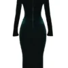 Arabella Forest Velvet Corset Dress