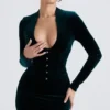Arabella Forest Velvet Corset Dress