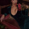 Arabella Forest Velvet Corset Dress