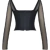 Araminta Black Long Sleeve Corset