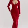 Aria Scarlet Chenille Sweetheart Dress