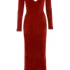 Aria Scarlet Chenille Sweetheart Dress