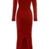 Aria Scarlet Chenille Sweetheart Dress