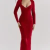 Aria Scarlet Chenille Sweetheart Dress