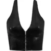 Ariadne Black Latex Halter Top