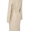 Ariel Beige Vegan Leather Trench Coat