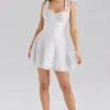 Ariella Chiffon Dot Print Mini Dress