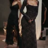 Malila Black Ruffle Maxi Dress