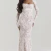 Artemis Vintage Cream Lace Maxi Dress
