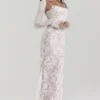 Artemis Vintage Cream Lace Maxi Dress
