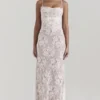 Artemis Vintage Cream Lace Maxi Dress
