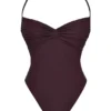 Aruba Cacao Gathered Swimsuit