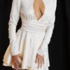 Aryana Ivory Bow Mini Dress