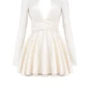 Aryana Ivory Bow Mini Dress