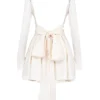 Aryana Ivory Bow Mini Dress