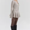 Aster Biscuit Wool Cashmere Long Sleeve Cardigan