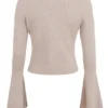 Aster Biscuit Wool Cashmere Long Sleeve Cardigan