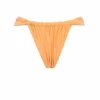Athens Light Orange Gathered High Leg Bikini Bottom