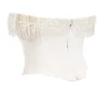 Aubrie Vintage Cream Embellished Satin Corset