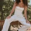 Audette White Structured Corset