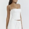 Audette White Structured Corset