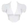Augusta White Pin Tuck Top