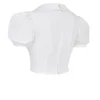Augusta White Pin Tuck Top