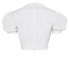 Augusta White Pin Tuck Top