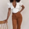 Augusta White Pin Tuck Top