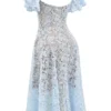 Austen Bluebell Floral Lace Midi Dress
