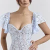 Austen Bluebell Floral Lace Midi Dress