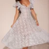 Austen Bluebell Floral Lace Midi Dress