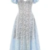 Austen Bluebell Floral Lace Midi Dress