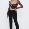 Ava Black Fold Front Trousers