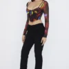Ava Black Fold Front Trousers