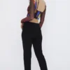 Ava Black Fold Front Trousers