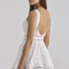 Ava White Custom Lace Cotton Broderie Anglaise Mini Sundress