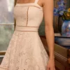 Ava White Custom Lace Cotton Broderie Anglaise Mini Sundress