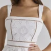 Ava White Custom Lace Cotton Broderie Anglaise Mini Sundress