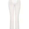 Avalon White Mesh High Waist Trousers