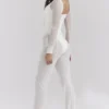 Avalon White Mesh High Waist Trousers