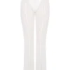 Avalon White Mesh High Waist Trousers